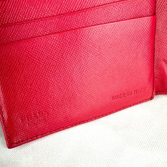 Prada watermelon pink nylon compact wallet on chain crossbody bag - Picture 11 of 15